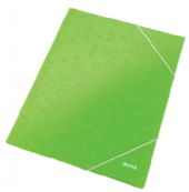 3-klap elastikmappe WOW A4 grøn