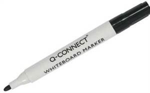 Whiteboardmarker Q-Connect, 2-3 mm, rund spids, Sort